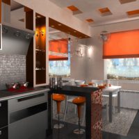 kitchen design with breakfast bar