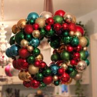 Christmas wreath of Christmas balls
