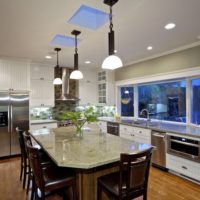 kitchen with bay window design photo