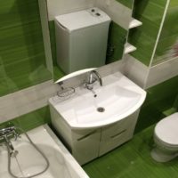 conception de salle de bains de forêt verte
