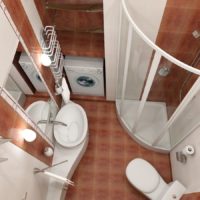 combination of a bathroom with a toilet