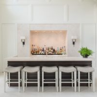 bar counter with low chairs