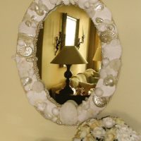 foto dello specchio della decorazione della conchiglia