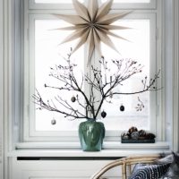 langų dekoravimo vainikas