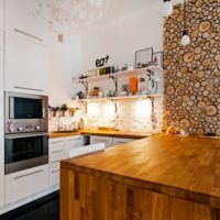 wooden cuts kitchen 5 square meters