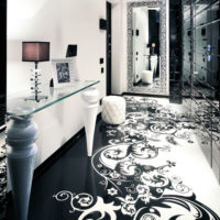 black and white corridor design