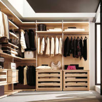 design of the wardrobe room in the apartment photo
