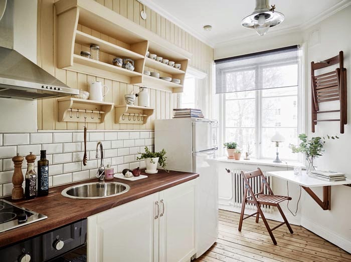 Scandinavian-style kitchen in the country