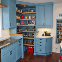 studio kitchen design bright colors