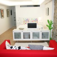 stylish design of a small studio apartment