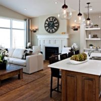 private living room kitchen design