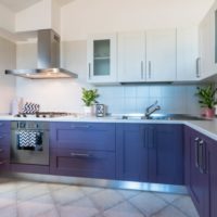 set de cuisine violet 5 m²