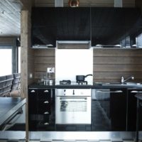 photo of black kitchen 3 on 3