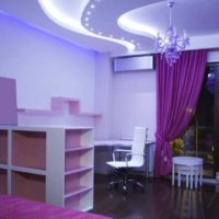 example of using a beautiful lilac color in the interior photo