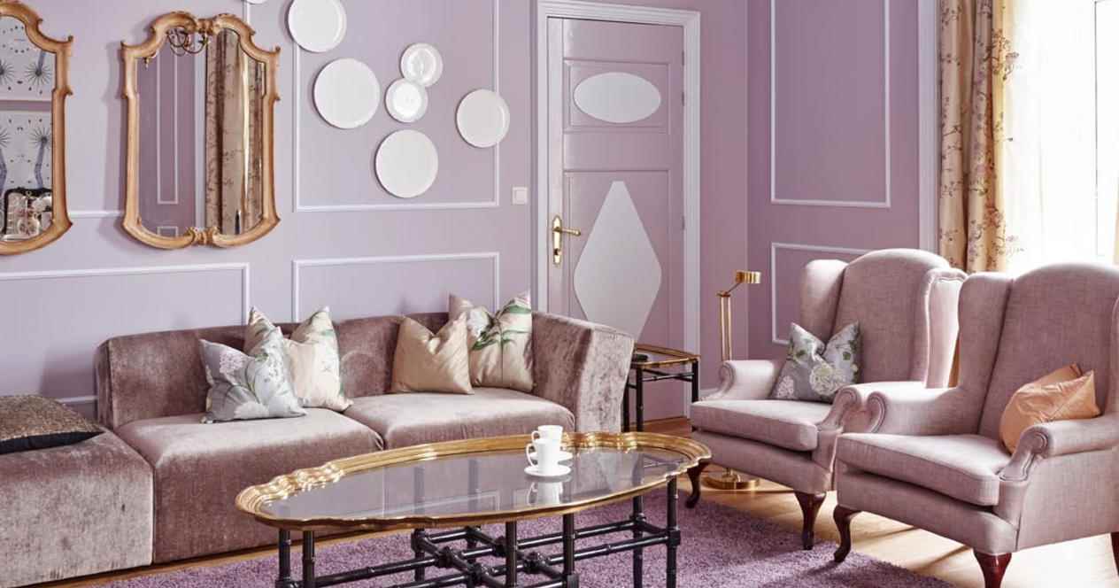example of using bright lilac in decor