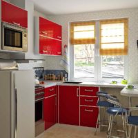 the idea of ​​a bright kitchen interior 11 sq.m photo