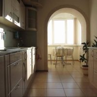 variant of the beautiful interior of the kitchen 12 sq.m photo