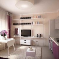 the idea of ​​a bright style studio apartment 26 square meters photo
