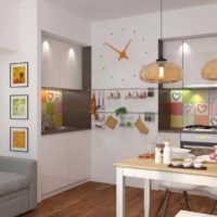 variant of the unusual style of the kitchen 11 sq. m picture