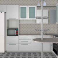 an example of a beautiful kitchen design with a gas water heater picture