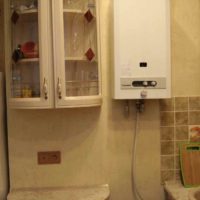 version of the bright style of the kitchen with a gas water heater photo
