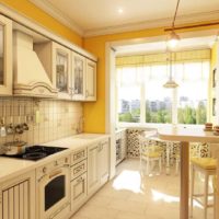 example of a beautiful kitchen interior 11 sq.m photo