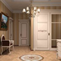 exemple d'une belle conception d'un couloir dans une photo de maison privée