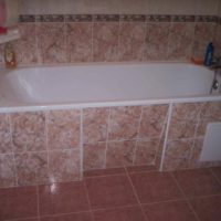 example of an unusual design of laying tiles in the bathroom photo