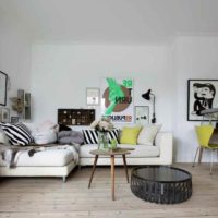 the idea of ​​a beautiful apartment design in a Scandinavian style picture