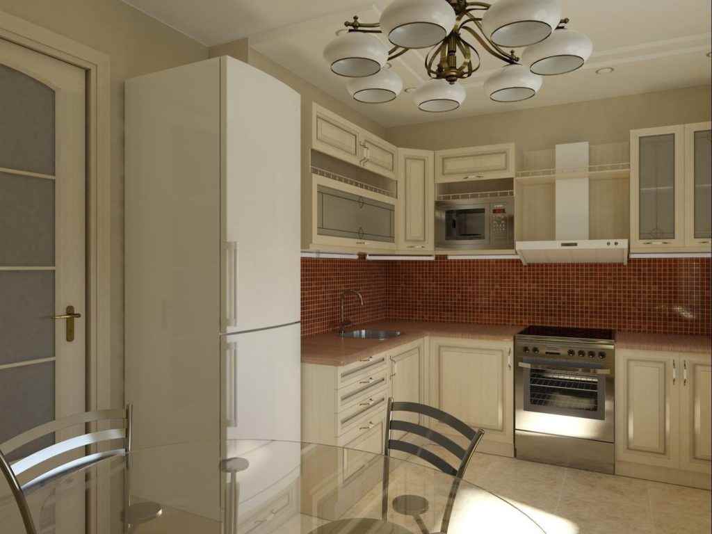 An example of a beautiful kitchen decor 11 sq.m