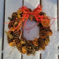 example of using a beautiful DIY Christmas wreath decor picture