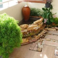 the idea of ​​applying bright ideas for decorating a winter garden in a house picture