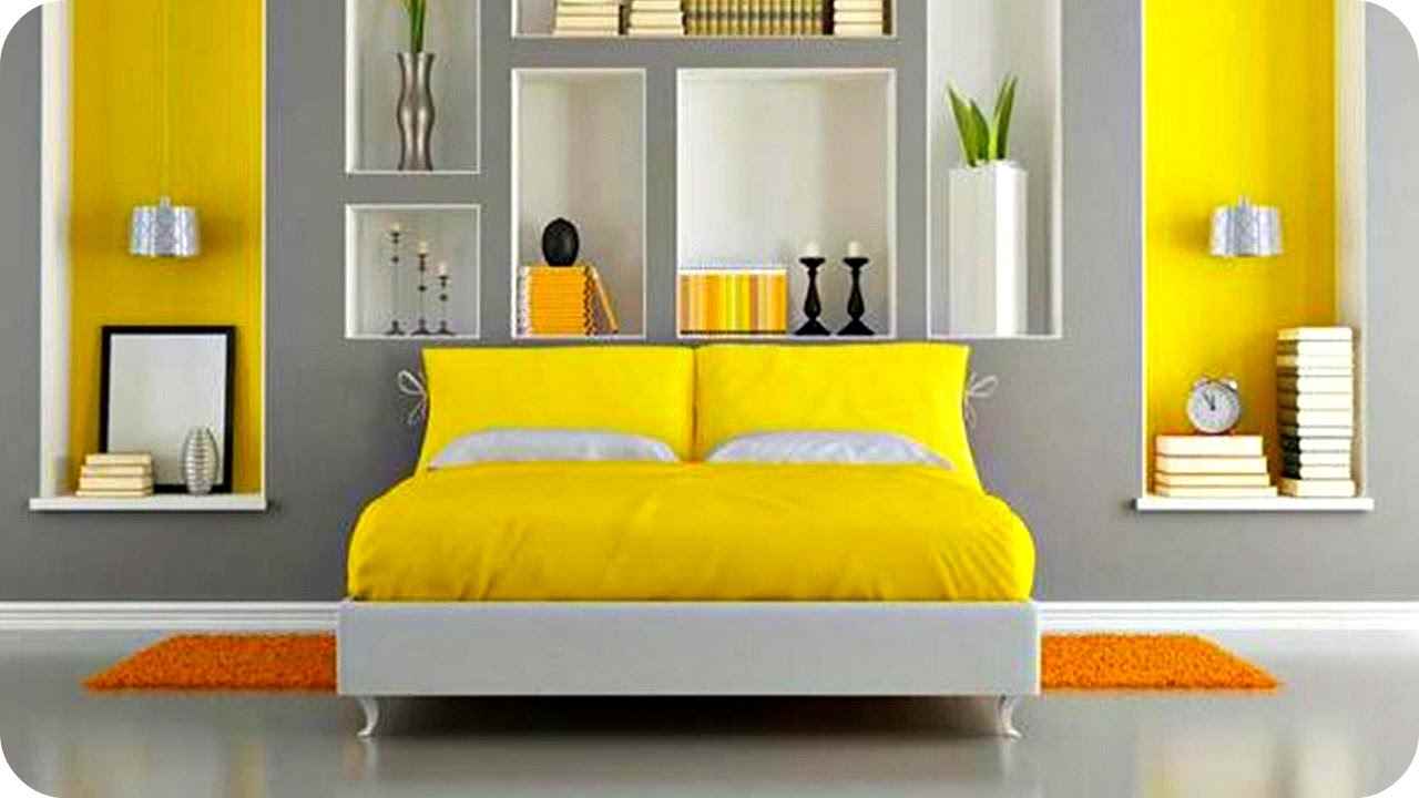 the option of using beautiful yellow in the interior of the room