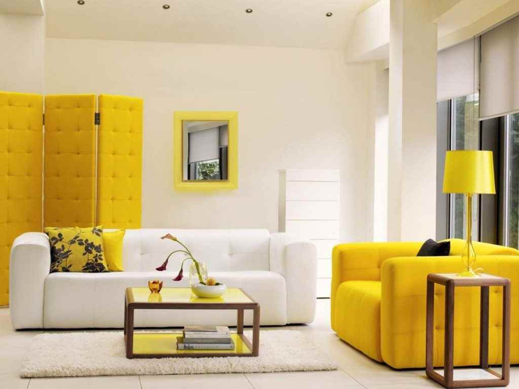 the idea of ​​using light yellow in the decor of the apartment