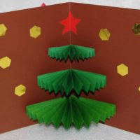 option to create an unusual Christmas tree from paper yourself photo