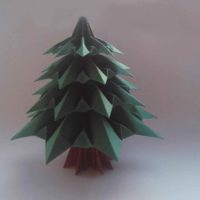 an example of creating a bright Christmas tree from cardboard do it yourself photo