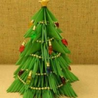 option to create a bright Christmas tree from cardboard yourself photo