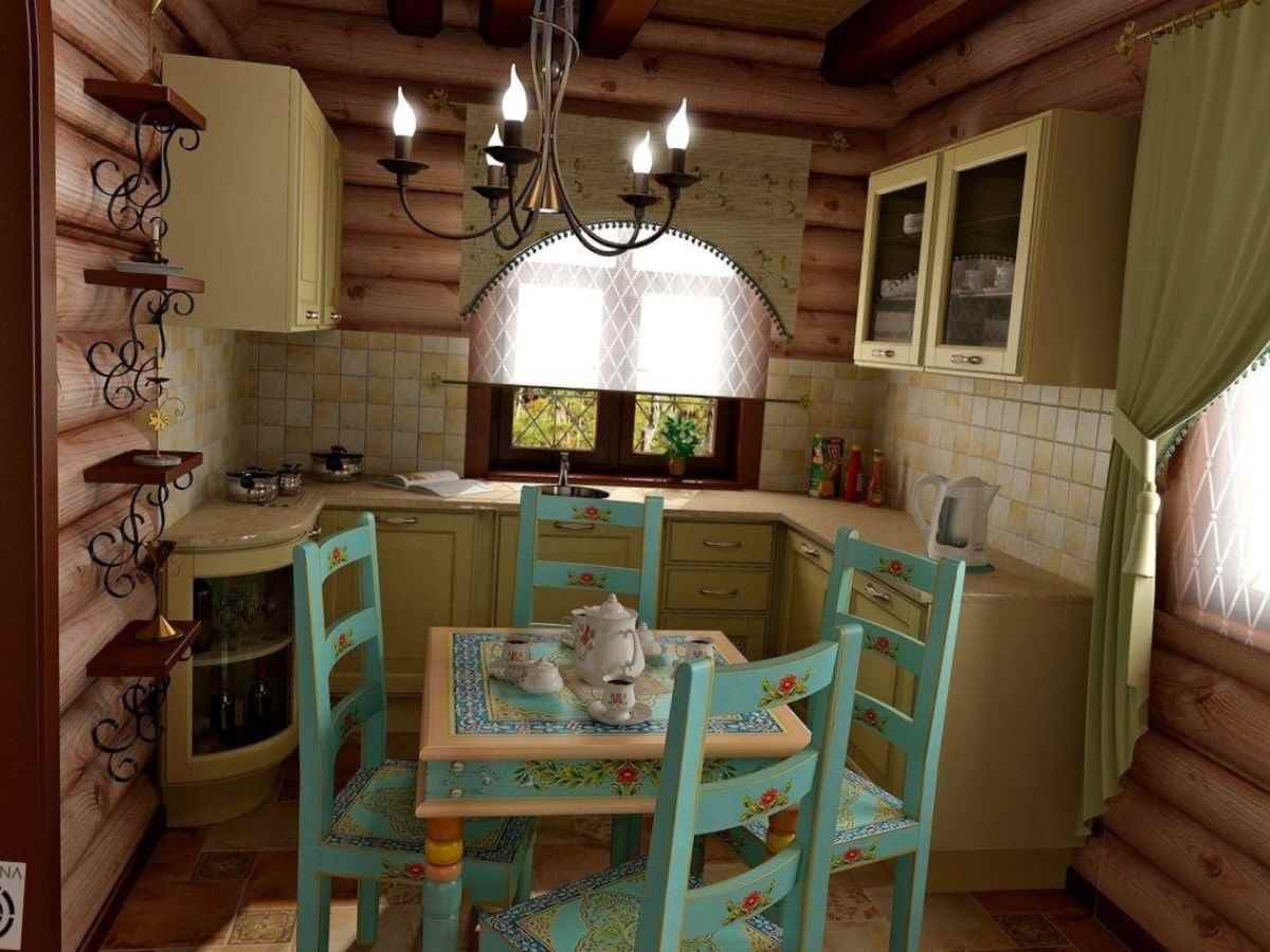 version of a light style kitchen in a wooden house
