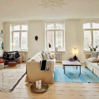 the idea of ​​a bright style apartment in a Scandinavian style picture