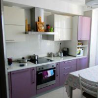 variant of the bright interior of the kitchen 13 sq. m picture