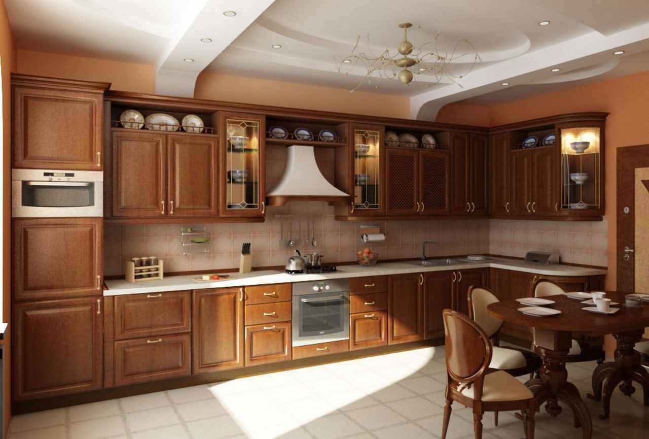 l'idea di un interno luminoso in una cucina in stile classico