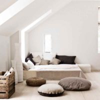 the idea of ​​an unusual style of apartment in a Scandinavian style photo