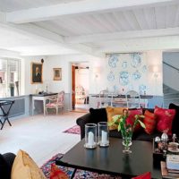 the idea of ​​a bright room design in a Scandinavian style photo