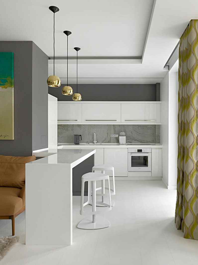 variant of a beautiful kitchen decor 13 sq.m
