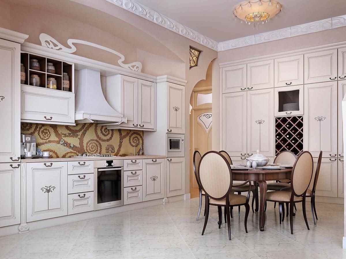 an example of a bright kitchen style in a classic style