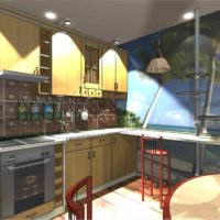 the idea of ​​a beautiful kitchen design 7 sq.m picture
