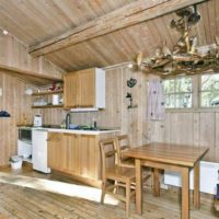 kitchen interior at the cottage design