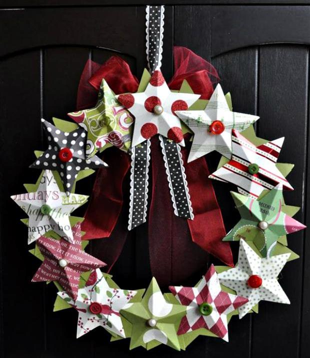 how to make a christmas wreath from cardboard