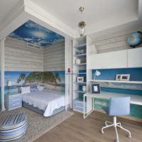 room for teens in blue and white