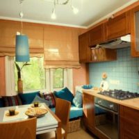 photo of kitchen with sofa